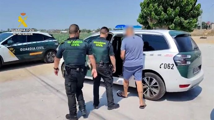 Imagen del operativo desarrollado por la Guardia Civil