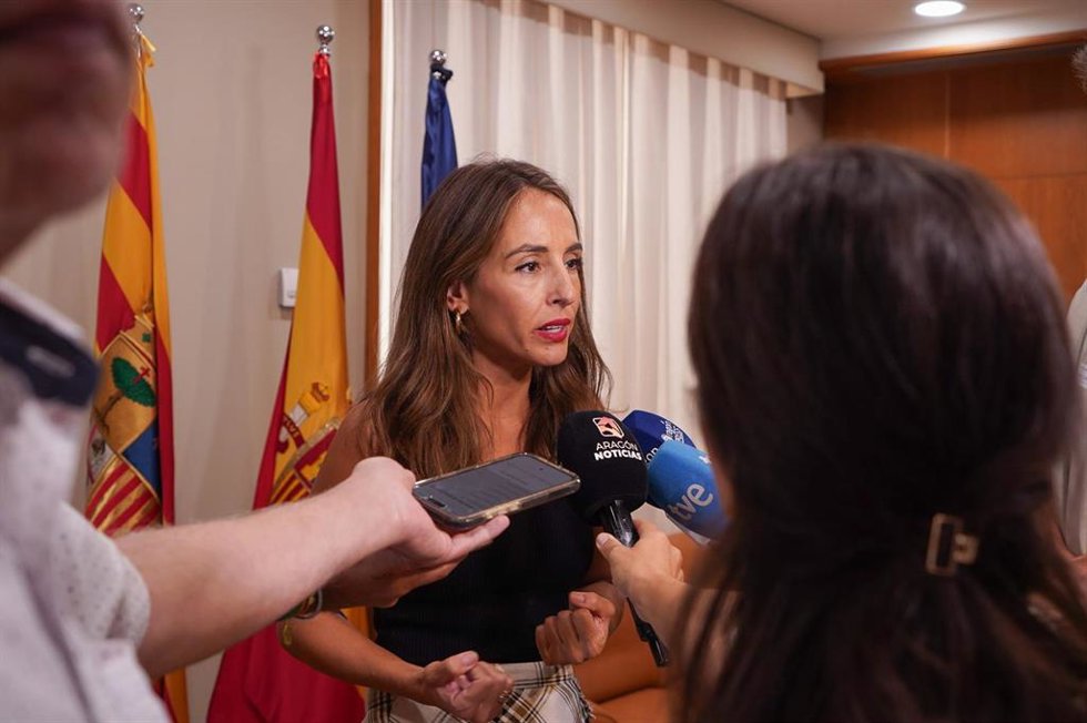 La presidenta de las Cortes de Aragón, María Navarro.