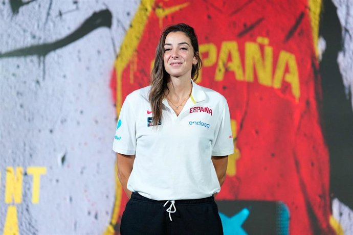 Mariona Ortiz durante la despedida a la selección española de cara al Mundial de Alemania