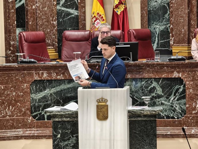 El viceportavoz del Grupo Parlamentario Socialista en la Asamblea Regional, Juan Andrés Torres