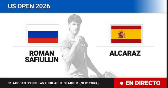 Roman Safiullin - Carlos Alcaraz: resumen y estadísticas del partido de Sesentaicuatroavos de final de US Open ATP