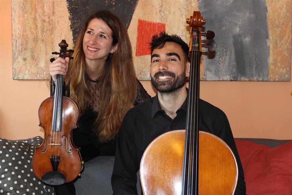 Los músicos Macarena Martínez y Jorge Gresa.