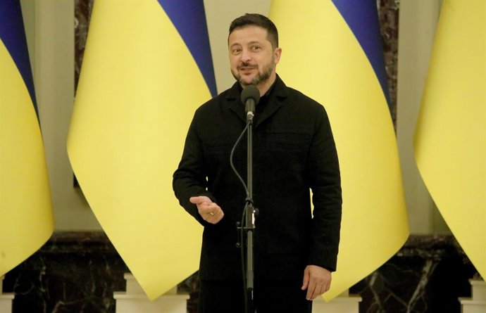 August 25, 2026, Kyiv, Ukraine: President of Ukraine Volodymyr Zelenskyy participates in the sixth National Legend of Ukraine awards ceremony at the Mariinskyi Palace, Kyiv, Ukraine, August 25, 2026. Established in 2021, the President of Ukraine's Nationa
