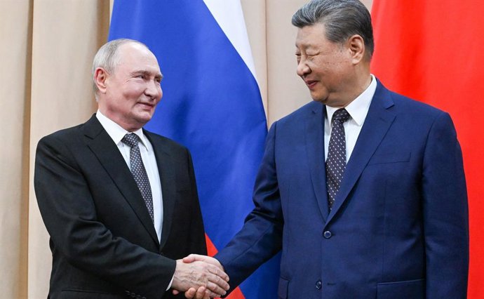 August 31, 2026, Russia, Russia, Russian Federation: Russian President Vladimir Putin arrives in Bishkek, Kyrgyzstan, on August 31, 2026, to attend a meeting of the Council of Heads of State of the Shanghai Cooperation Organization. Putin also meets Chine