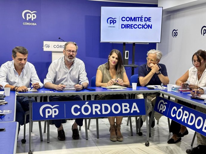 El comité de dirección del PP de Córdoba.