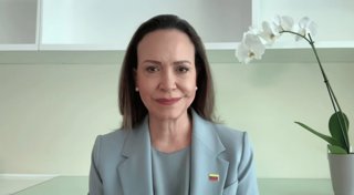 La líder opositora venezolana María Corina Machado