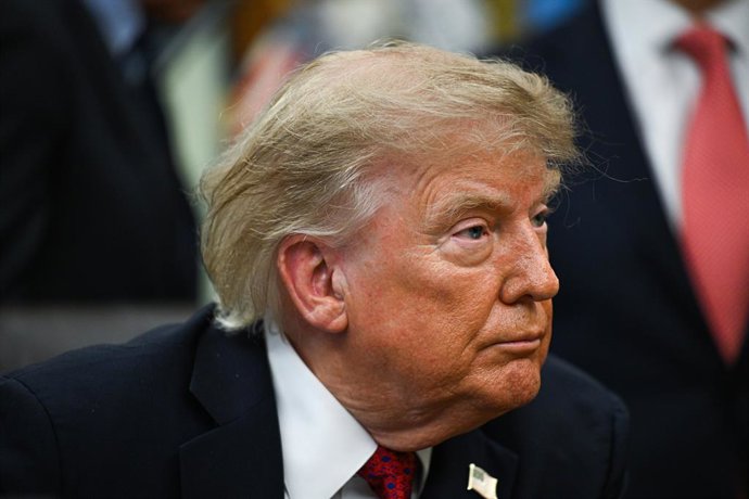 August 31, 2026, Washington, District Of Columbia, USA: United States President Donald J Trump hosts an announcement on healthcare affordability in the Oval Office of the White House in Washington, DC, USA, on Monday, August 31, 2026.  The President annou