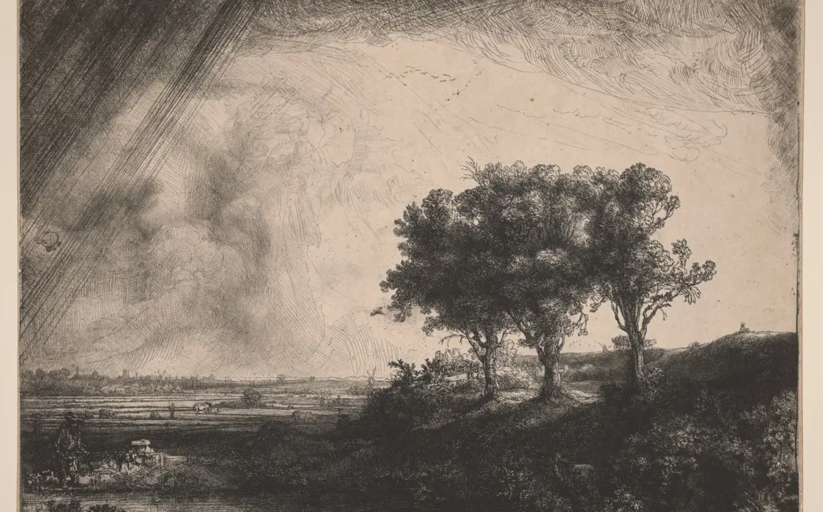 Rembrandt, Los tres arboles, 1643