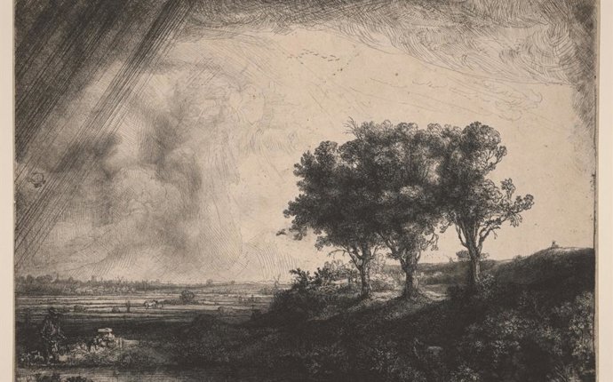 Rembrandt, Los tres arboles, 1643