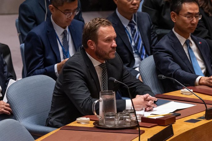 Archivo - September 22, 2025, New York, New York, United States: Margus Tsahkna, Minister for Foreign Affairs of Estonia participates in Security Council meeting at UN Headquarters in New York, NY on September 22, 2025 requested by Estonia after Russian m