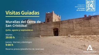 Visitas guiadsa a las Murallas del Cerro de San Cristóbal de Almería.