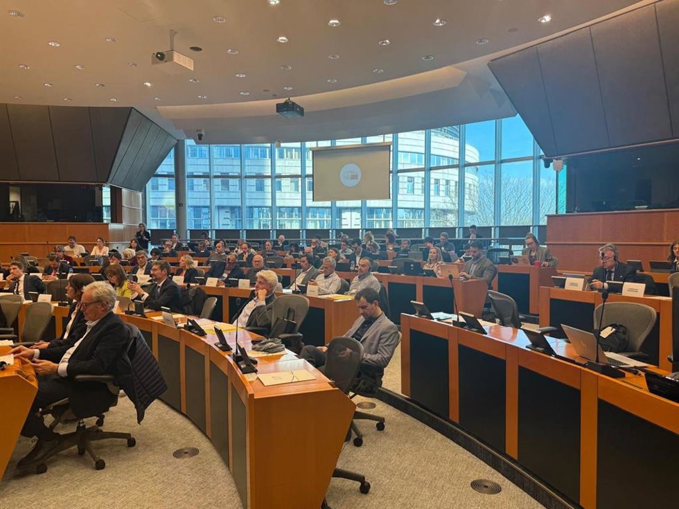 Sesión parlamentaria en la Unión Europea.