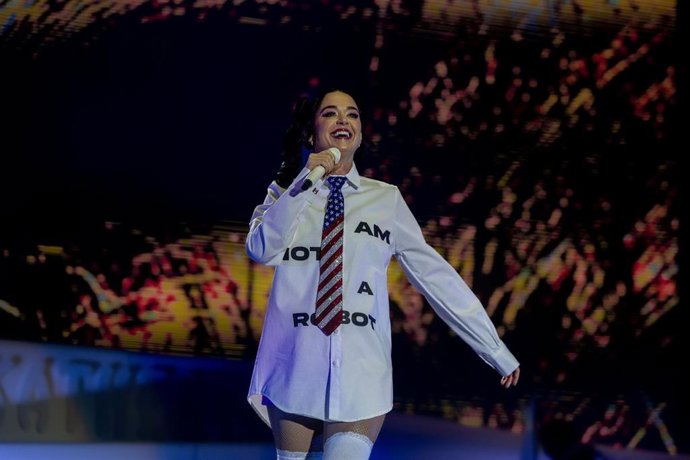 Archivo - La cantante Katy Perry durante una actuación en el Auditorio Miguel Ríos, a 5 de julio de 2026, en Rivas-Vaciamadrid, Madrid (España)