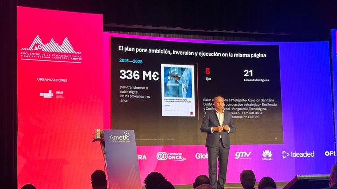 El consejero de Digitalización, Miguel López-Valverde, en la 40a edición del Encuentro de la Economía Digital y las Telecomunicaciones organizada por la Asociación representante de la industria digital en España (AMETIC), celebrada En Santander.
