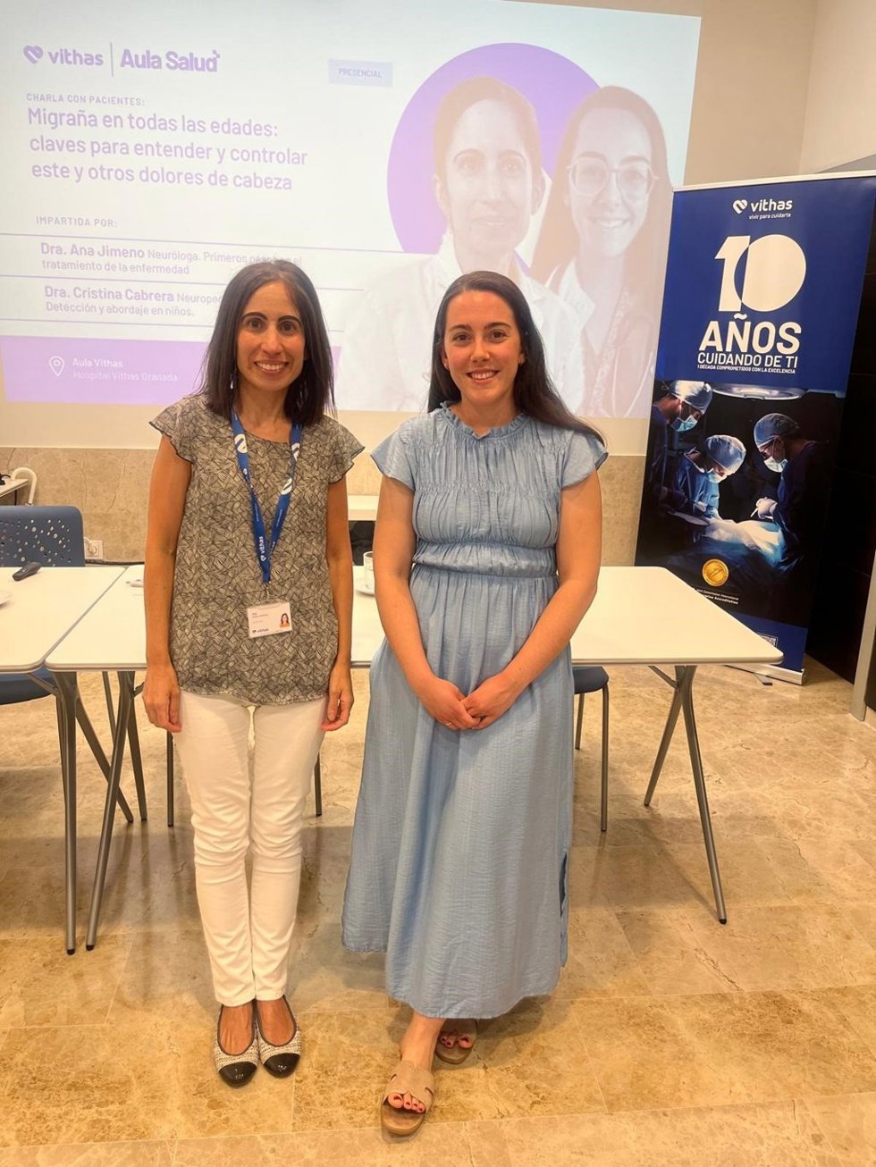 Las doctoras Ana Jimeno y Cristina Cabrera de Vithas Granada