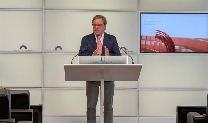El portavoz de Vox en el Parlament, Joan Garriga
