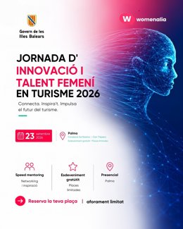 Cartel de la jornada en Can Tàpera para visibilizar a las mujeres en la innovación turística.