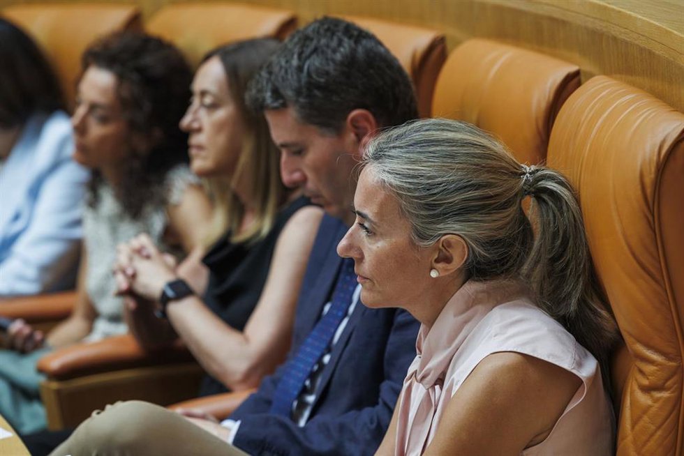 LA portavoz 'popular', Cristina Maiso, en la bancada del PP