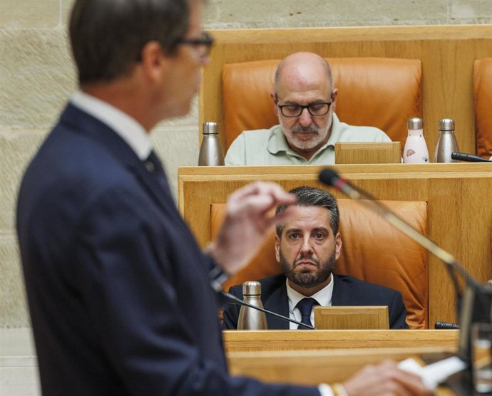 El portavoz del Grupo Parlamentario Socialista, Javier García Ibáñez, durante la celebración del Debate sobre la Política General del Gobierno de La Rioja, a 1 de septiembre de 2026, en Logroño, La Rioja (España).
