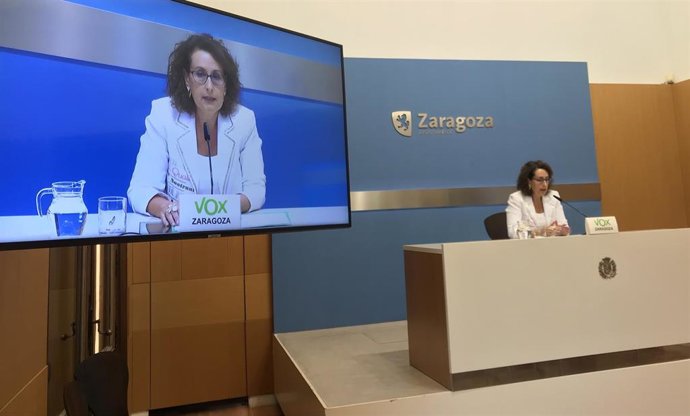 La portavoz del grupo municipal de Vox en el Ayuntamiento de Zaragoza, Eva Torres