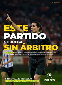 Imagen de la campaña de FUTPRO para adaptar el reglamento del fútbol femenino a un lenguaje inclusivo.