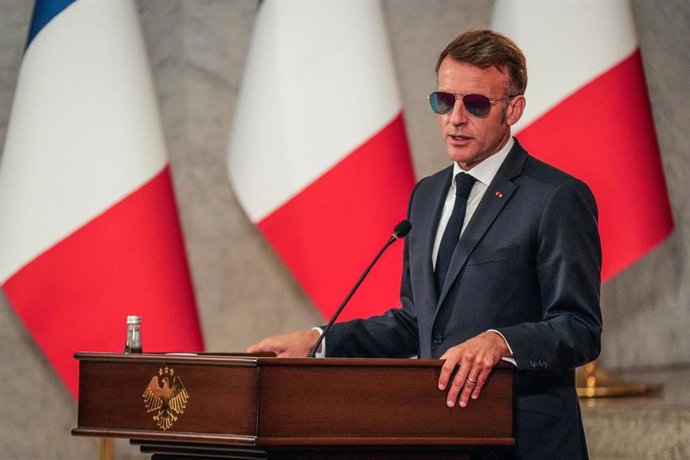 Archivo - El presidente francés, Emmanuel Macron