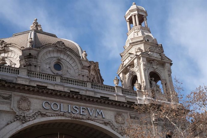 Archivo - Fachada del Teatro Coliseum, a 28 de febrero de 2024, en Barcelona