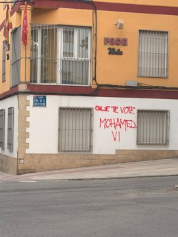 El ataque sufrido por la sede socialista en Úbeda.
