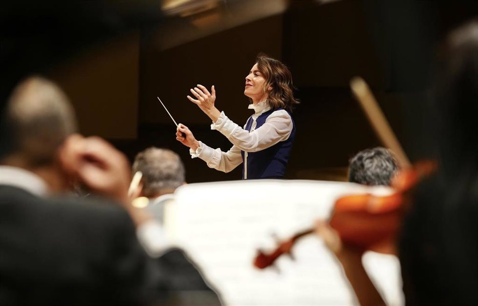 Archivo - La directora de la Orquesta y Coro de la Comunidad de Madrid (ORCAM), Alondra de la Parra