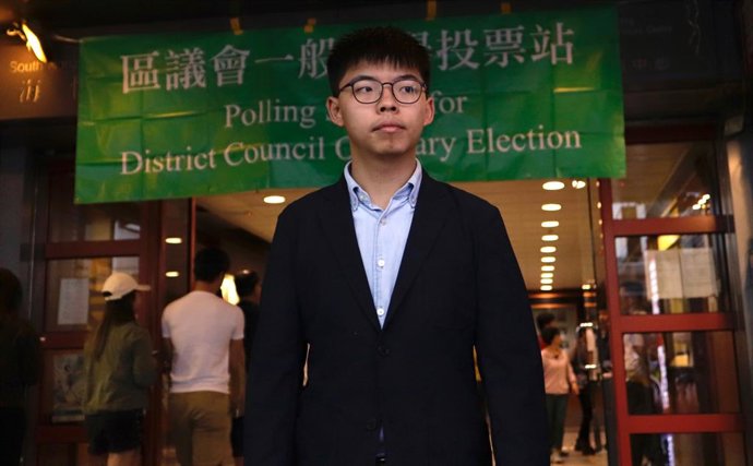 Archivo - Arquivo - Imagem de arquivo do ativista de Hong Kong Joshua Wong.