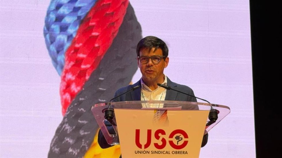 Archivo - El secretario general de USO, Joaquín Pérez