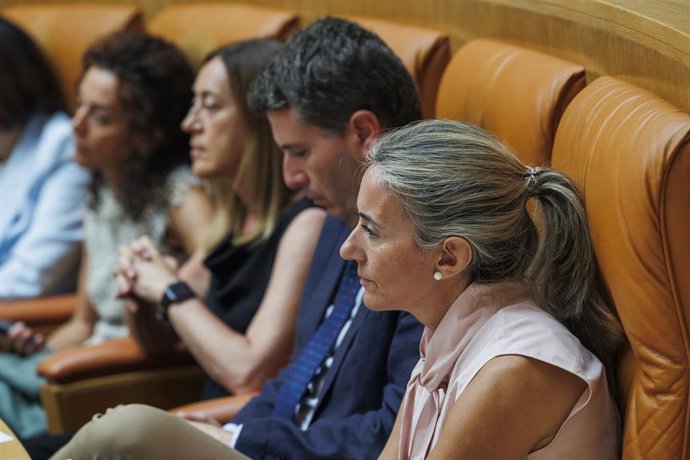 La diputada del PP en el parlamento de La Rioja, Cristina Maiso Fernández, durante la celebración del Debate sobre la Política General del Gobierno de La Rioja, a 1 de septiembre de 2026