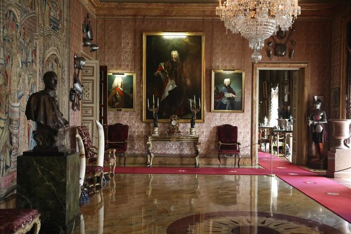 Archivo - Salón Estuardo del Palacio de Liria, en Madrid (España), a 2 de septiembre de 2020. 