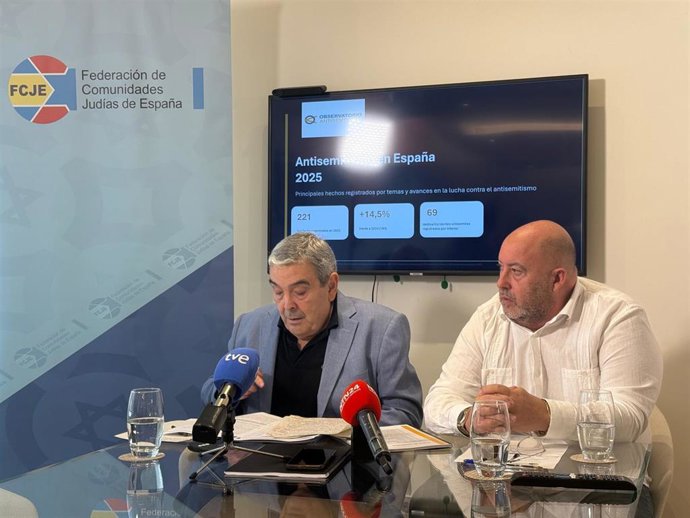 Presentación del Informe Anual elaborado por el Observatorio de Antisemitismo, plataforma impulsada por la Federación de Comunidades Judías de España (FCJE) y el Movimiento contra la Intolerancia