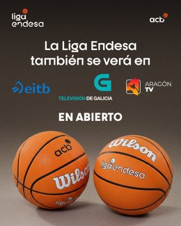 La Liga Endesa se verá también en abierto en TVG, Aragón TV y EITB hasta 2028.