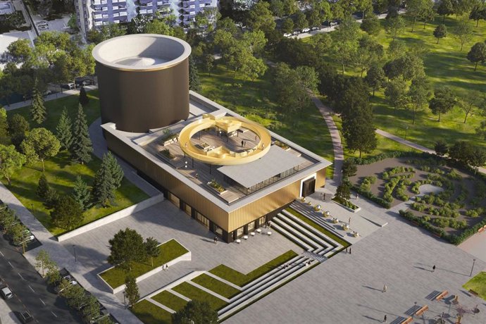 Recreación de la vista aérea del planetario tras las obras.