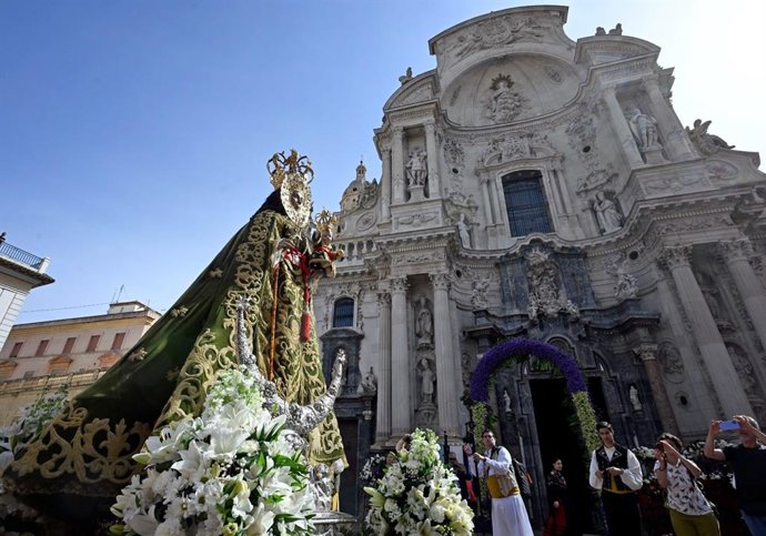 Más de 90 efectivos conforman el dispositivo de seguridad de la bajada de la Virgen de la Fuensanta, en Murcia
