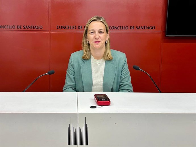 La concejala de Turismo de Santiago, Míriam Louzao, en una rueda de prensa, a 2 de septiembre de 2026.