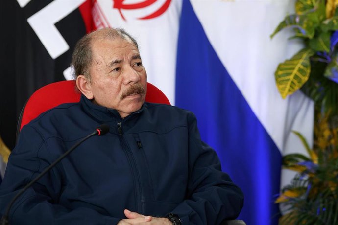 Archivo - El presidente de Nicaragua, Daniel Ortega, durante un encuentro en Managua.