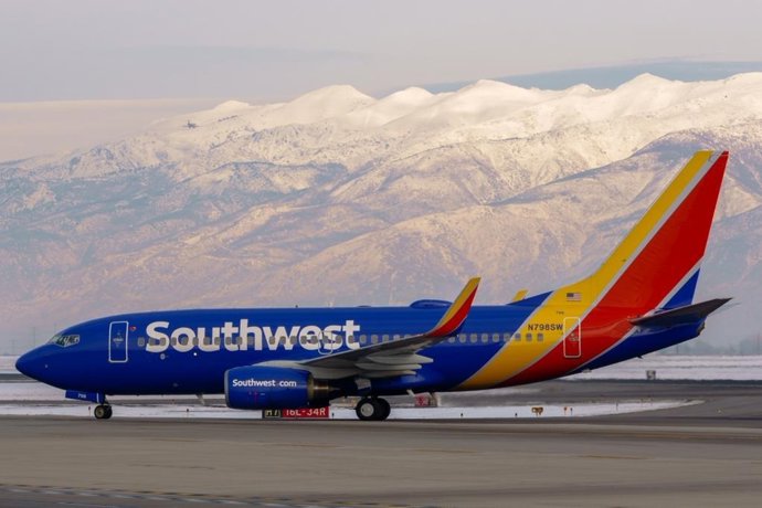 Archivo - Avión de Southwest Airlines.