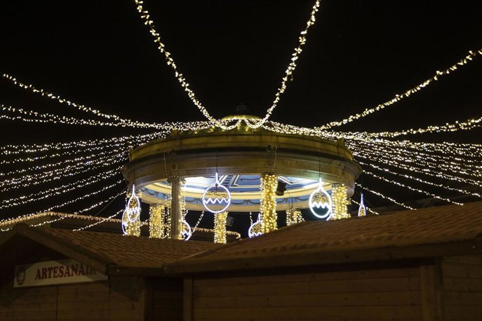 Imagen de la iluminación navideña de Pamplona