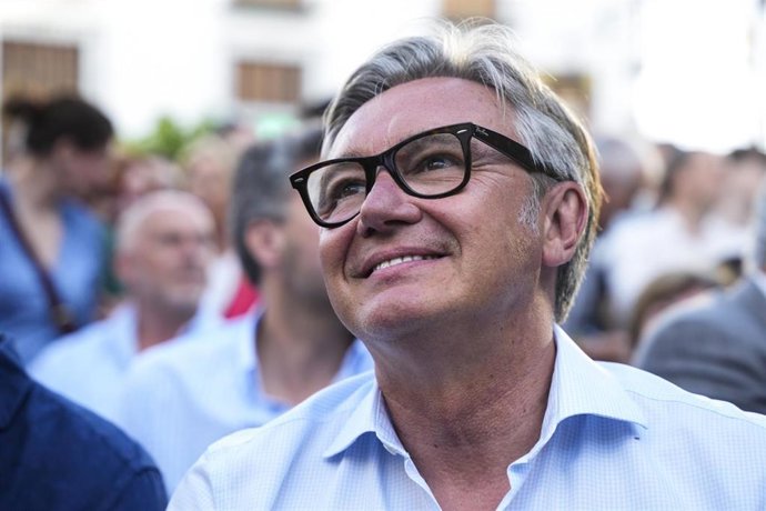 Archivo - El candidato de Vox a la Presidencia de la Junta, Manuel Gavira, durante un acto público. Imagen de archivo. 
