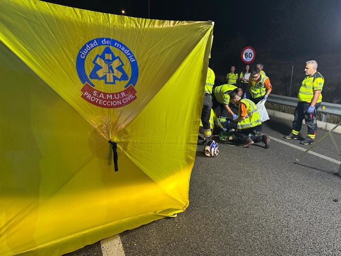 Accidente con un motorista ha fallecido en el kilómetro 23 de la M-45