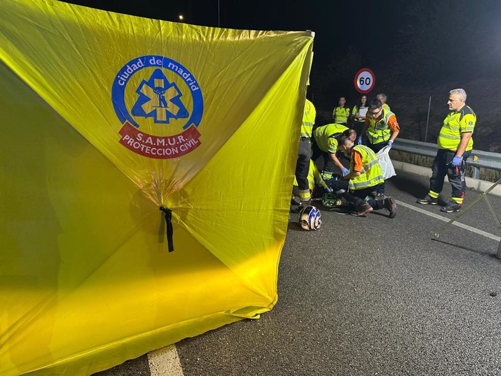 Accidente con un motorista ha fallecido en el kilómetro 23 de la M-45