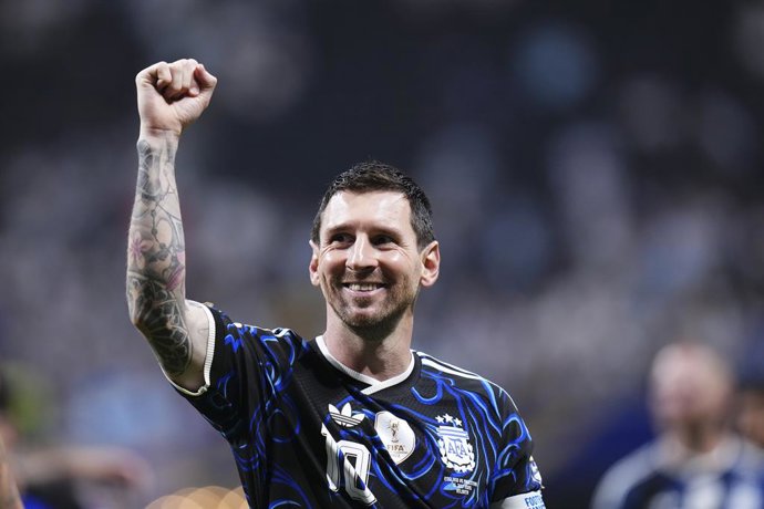 Archivo - Lionel Messi of Argentina celebrates the victory during the FIFA World Cup 2026 Semi Final match between England and Argentina at Atlanta Stadium on July 15, 2026 in Atlanta, Georgia.