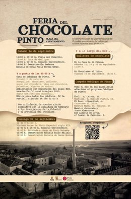 Cartel de la Feria del Chocolate de Pinto