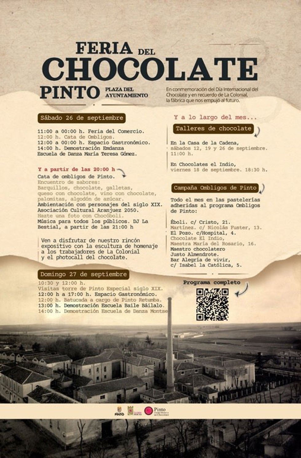 Cartel de la Feria del Chocolate de Pinto
