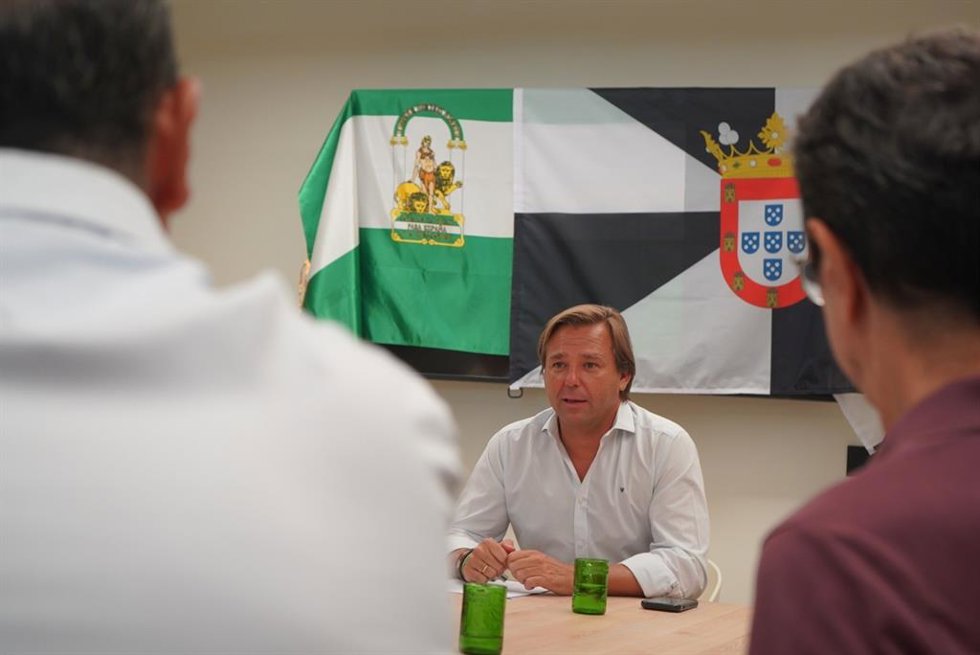 El secretario general del PP de Andalucía, Antonio Repullo, este jueves en Sevilla