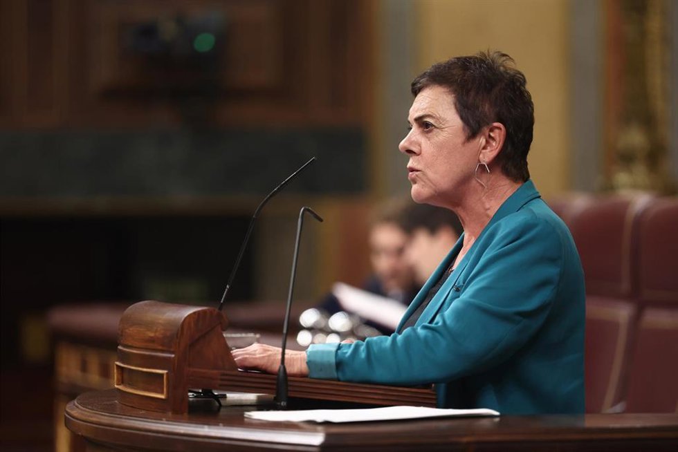La portavoz de EH Bildu, Mertxe Aizpurua, interviene en el Congreso de los Diputados