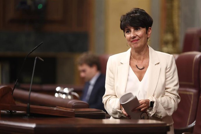La portavoz del PNV en el Congreso, Maribel Vaquero, interviene durante una sesión plenaria en el Congreso de los Diputados, a 3 de septiembre de 2026, en Madrid (España). 